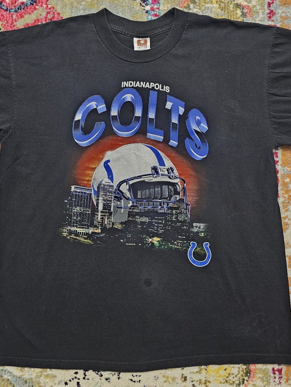 VTG Cotton Park Indianapolis Colts T Shirt Teamwork Men’s XL NFL Graphic 90s